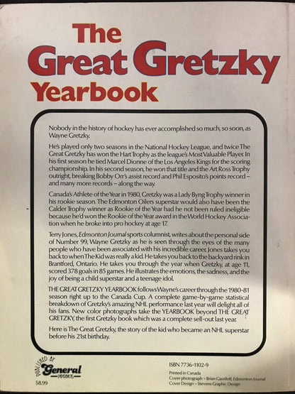 Wayne Gretzky Unsigned The Great Gretzky Yearbook December 30 1981