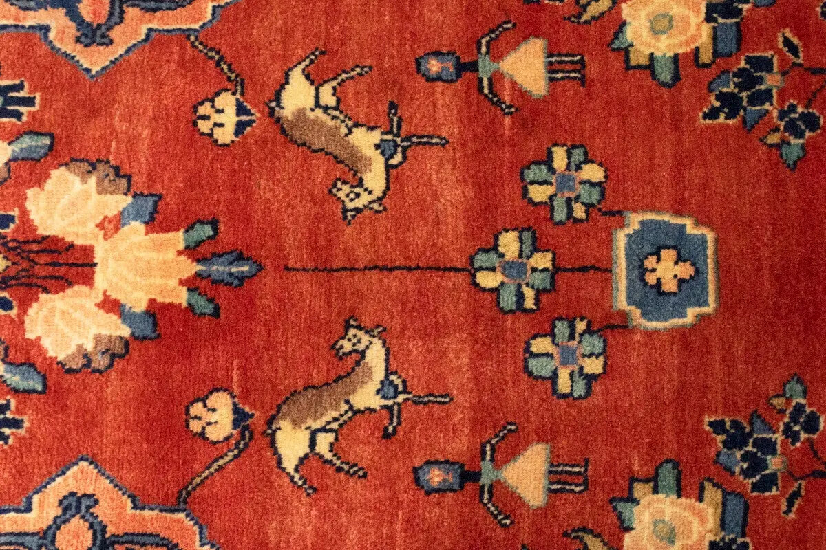Vintage Oriental Runner Rug Tribal Floral Design