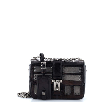 Valentino Garavani B-Rockstud Shoulder Bag Glazed Leather With Metal