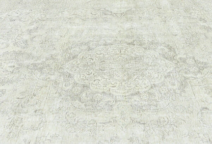 Distressed Vintage Oriental Rug Floral Dining