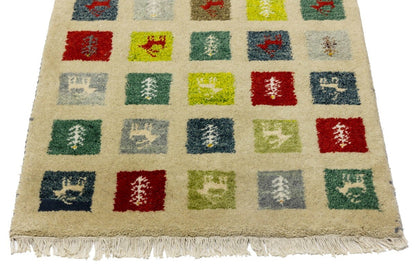 Handmade Pictorial Tribal Indo-Gabbeh Oriental
