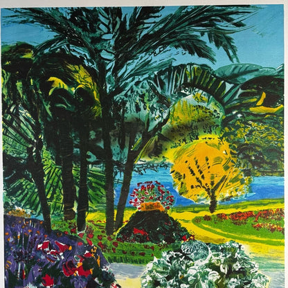 Jean Pierre Pophillat Seaside Park Lithograph Signed Edition 194/200 Framed