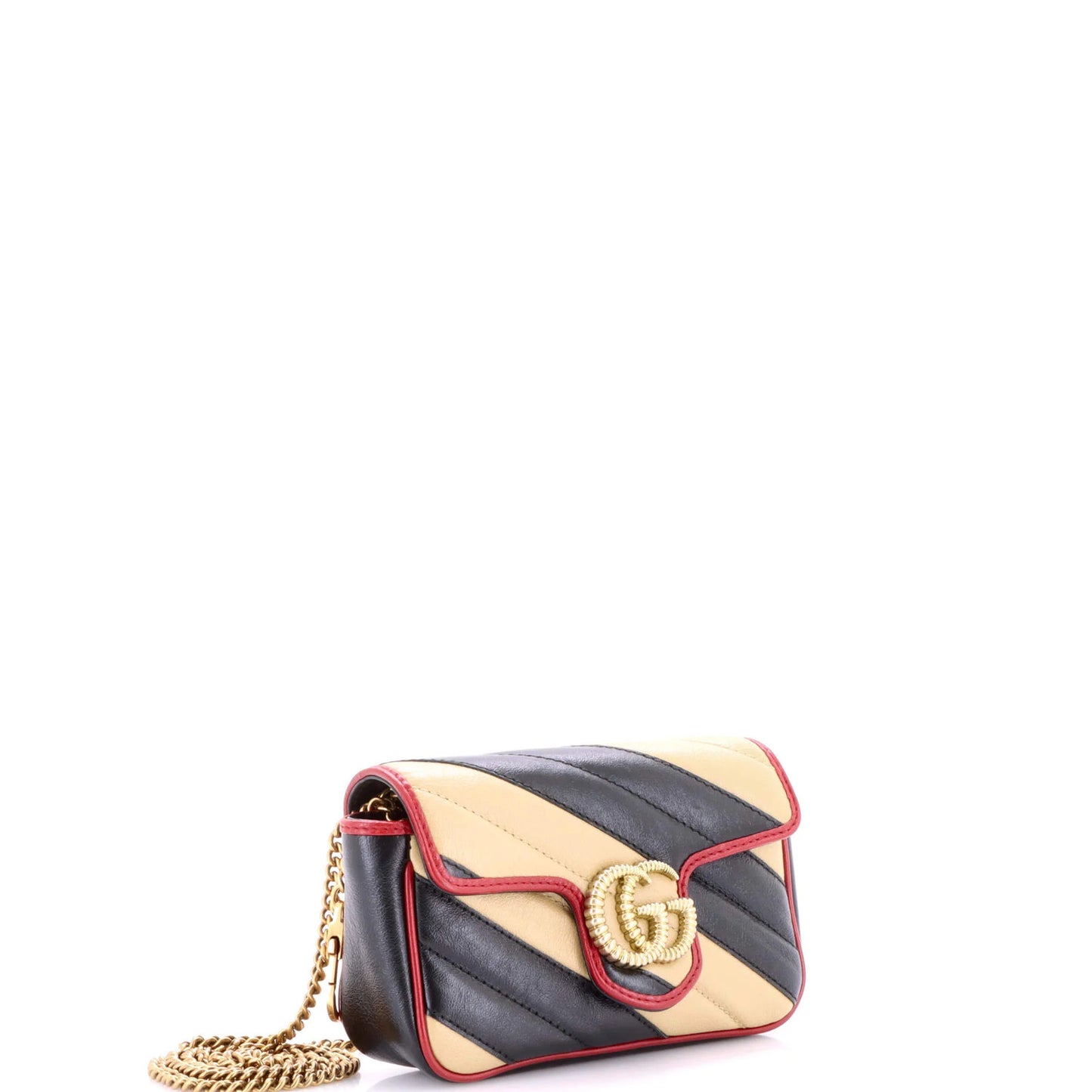 Gucci Gg Marmont Flap Bag Diagonal Quilted Leather Mini