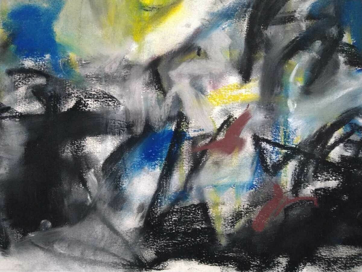 Robert Harms (America) Original Painting 1988 Pastel On Paper Signed Framed