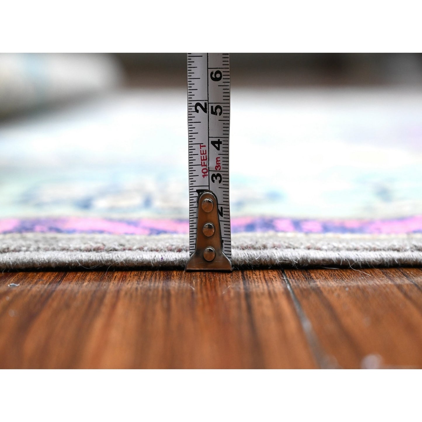 5'6"X7'7" Dark Silver Gray Hand Knotted Wool Fusion Kazak Oriental Rug