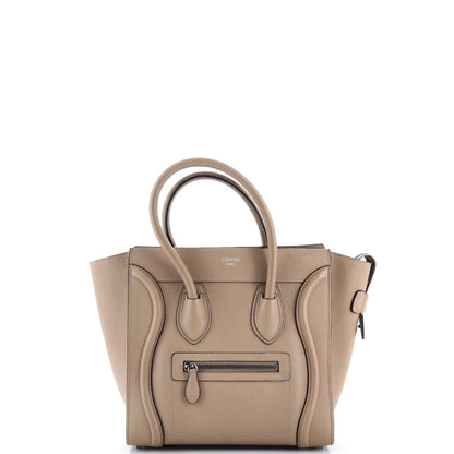 Celine Luggage Bag Grainy Leather Micro