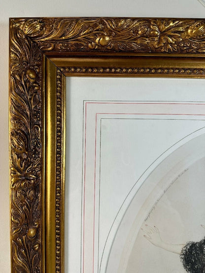 Louis Icart - Spilled Apple - Original Etching Singed Framed