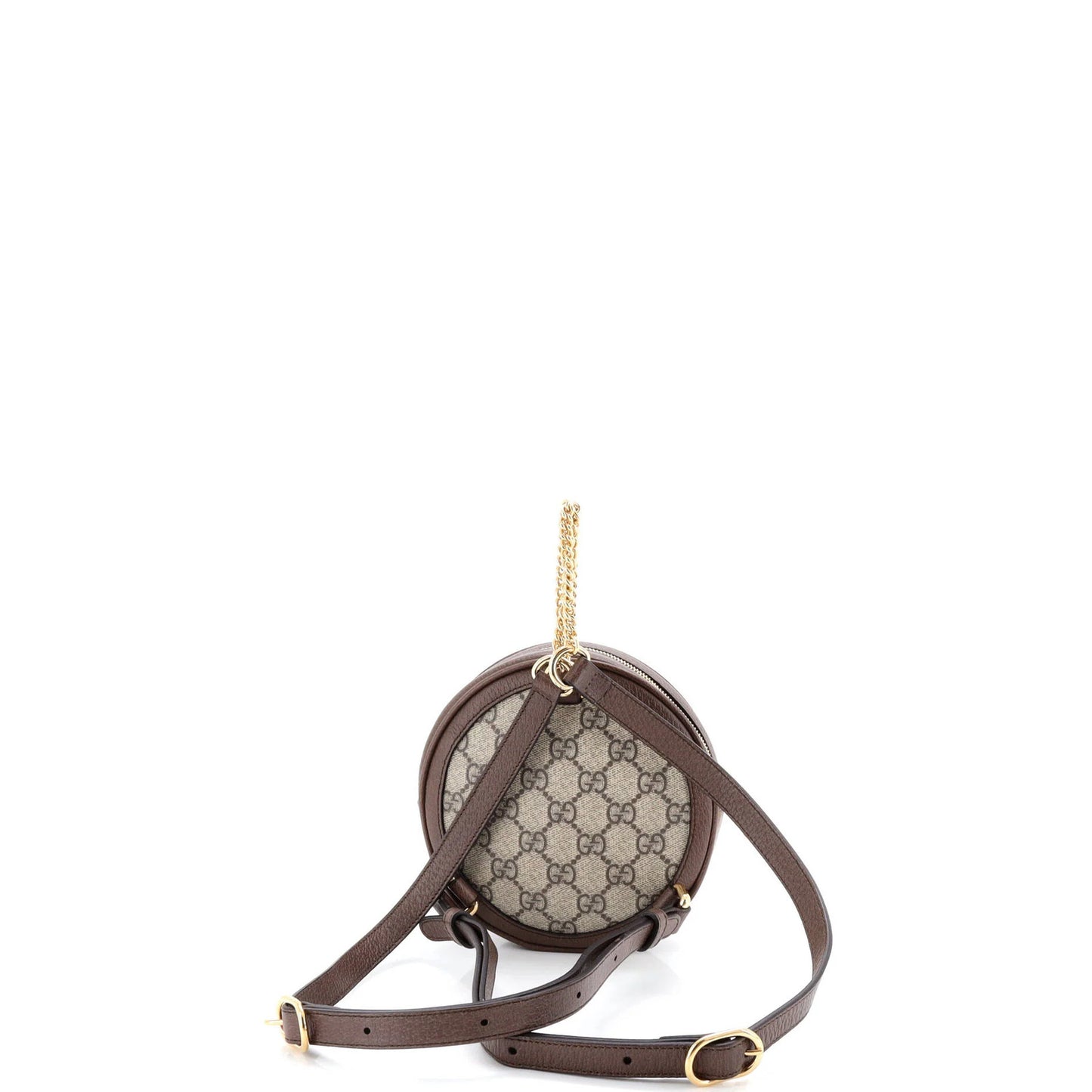 Gucci Ophidia Round Backpack Gg Coated Canvas Mini