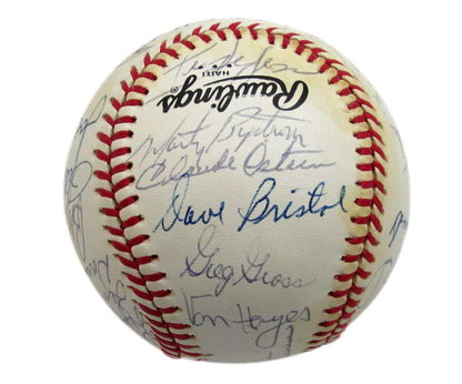 1983 Phillies Nl Champs Team Sign By 27 Onl