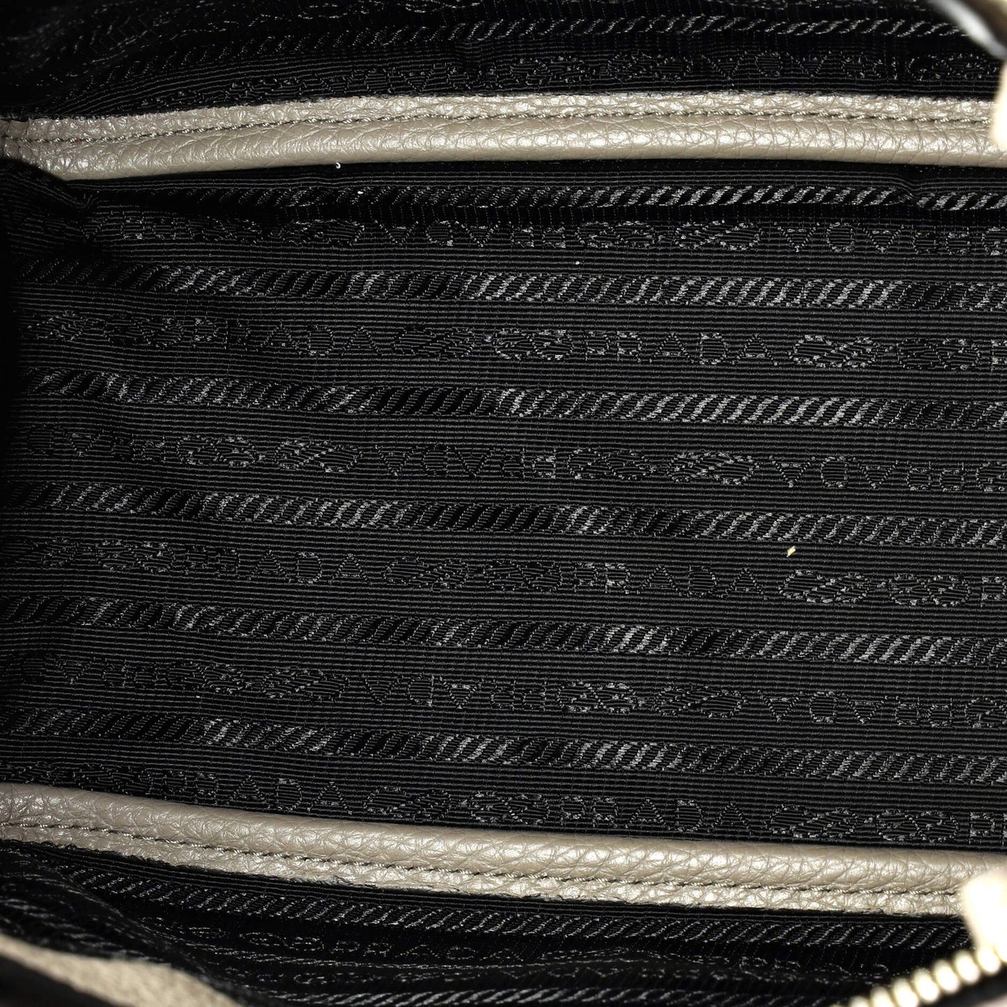 Prada Flou Zipped Top Handle Bag Vitello Daino Small