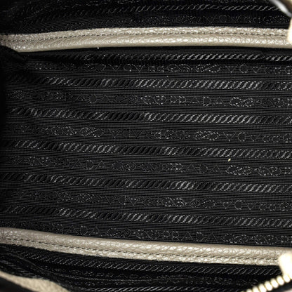 Prada Flou Zipped Top Handle Bag Vitello Daino Small