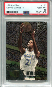 Kevin Garnett 1995 Fleer Metal #167 Psa Gem Mt 10 Card