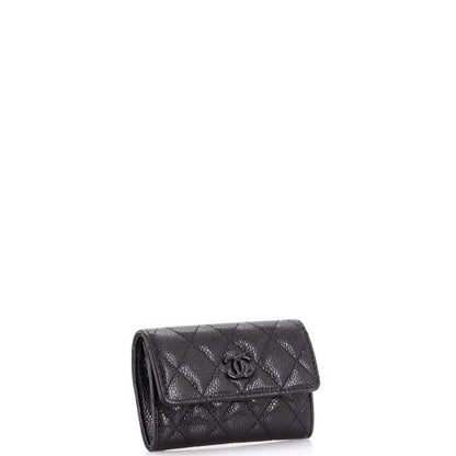 Caviar Chanel Incognito Flap Card Case Quilted
