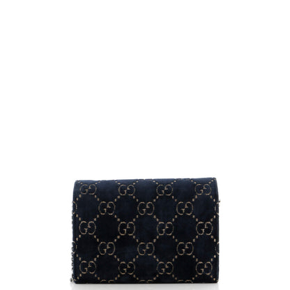 Gucci Dionysus Chain Wallet Gg Velvet Small