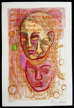 Frida Kahlo Lithograph Coa Signed Numbered By Hand In Pencil Crayon
