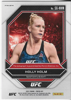Holly Holm 2021 Green Prizm Autographed Card