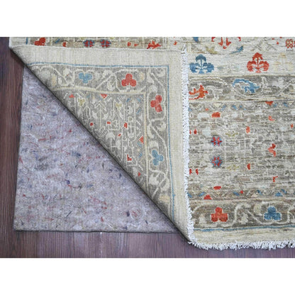 10'X14'1" Gray 14Th Century Mamluk Dynasty Pattern Wool Hand Knotted Rug