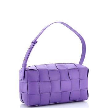 Bottega Veneta Brick Cassette Shoulder Bag Maxi Intrecciato Leather