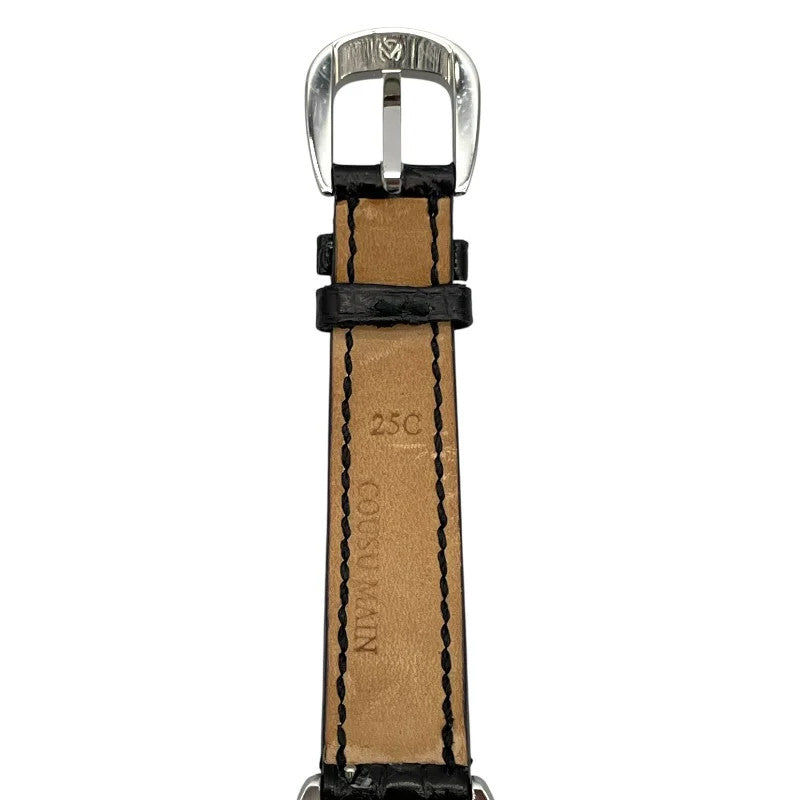 Franck Muller Tonneau Curvex 1752Bqz Silver Ss/Leather Strap Quartz