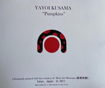 Yayoi Kusama - Lithograph Mori Art Museum Coa - Limited Edition