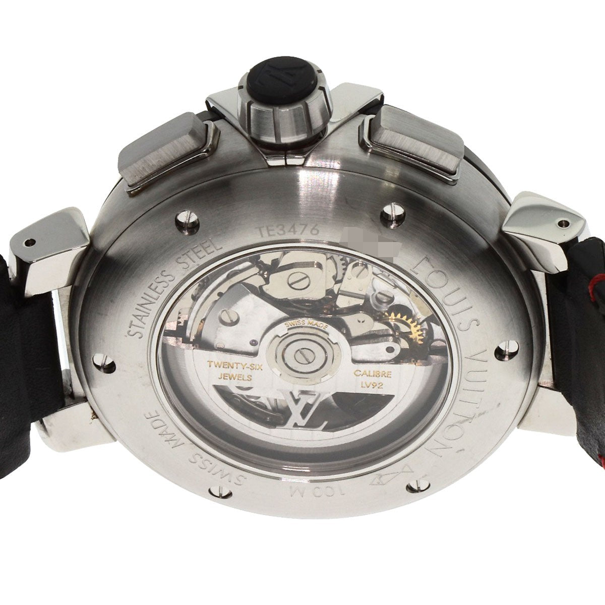 Tambour Chronograph GMT Evolution Stainless Watches Q1052 by LOUIS VUITTON