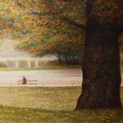 Harold Altman "Two Trees" Original Lithograph