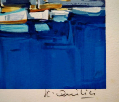 Jean Claude Quilici (French) - Corsica Original Serigraph Print Signed Numbered