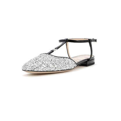 Gucci Women'S Gg Slingback Flats Glitter And Patent