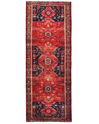 Muted Red Tribal Floral Design Oriental Rug