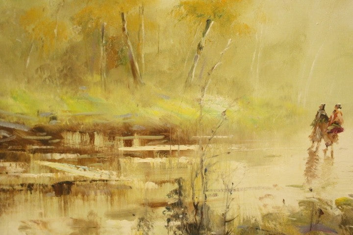 Alfredo Candela Oil Painting "Path After The Rain" Signed Spanish Impressionist