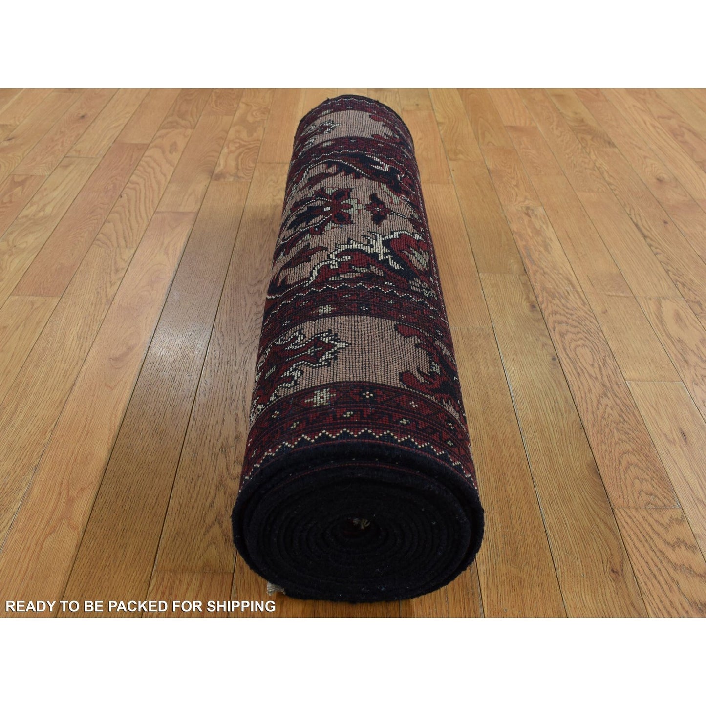 2'10"x18'10" Red Afghan Khamyab Shiny Wool Hand Knotted XL Runner Rug