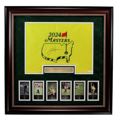 Jack Nicklaus Signed/Auto Masters Pin Flag W/