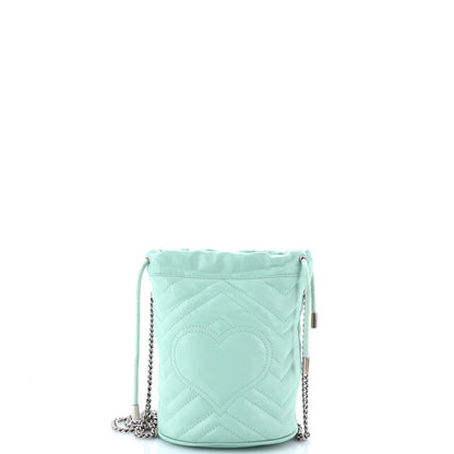 Gucci Gg Marmont Bucket Bag Matelasse Leather Mini