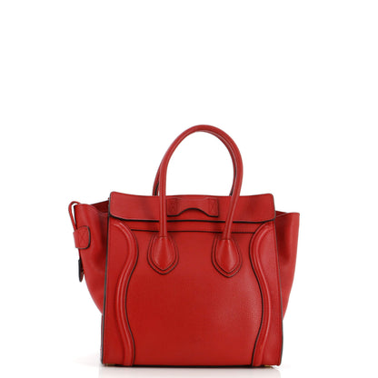 Celine Luggage Bag Grainy Leather Micro