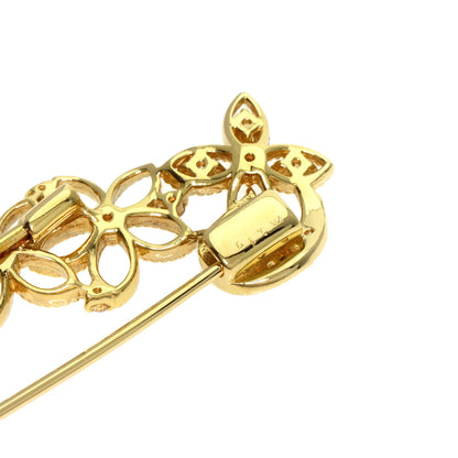 0.3ct Diamond Brooch K18 Yellow Gold  3.8g