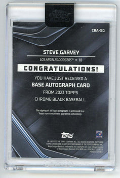 Steve Garvey 2023 Topps Chrome Black #Cba-Sg