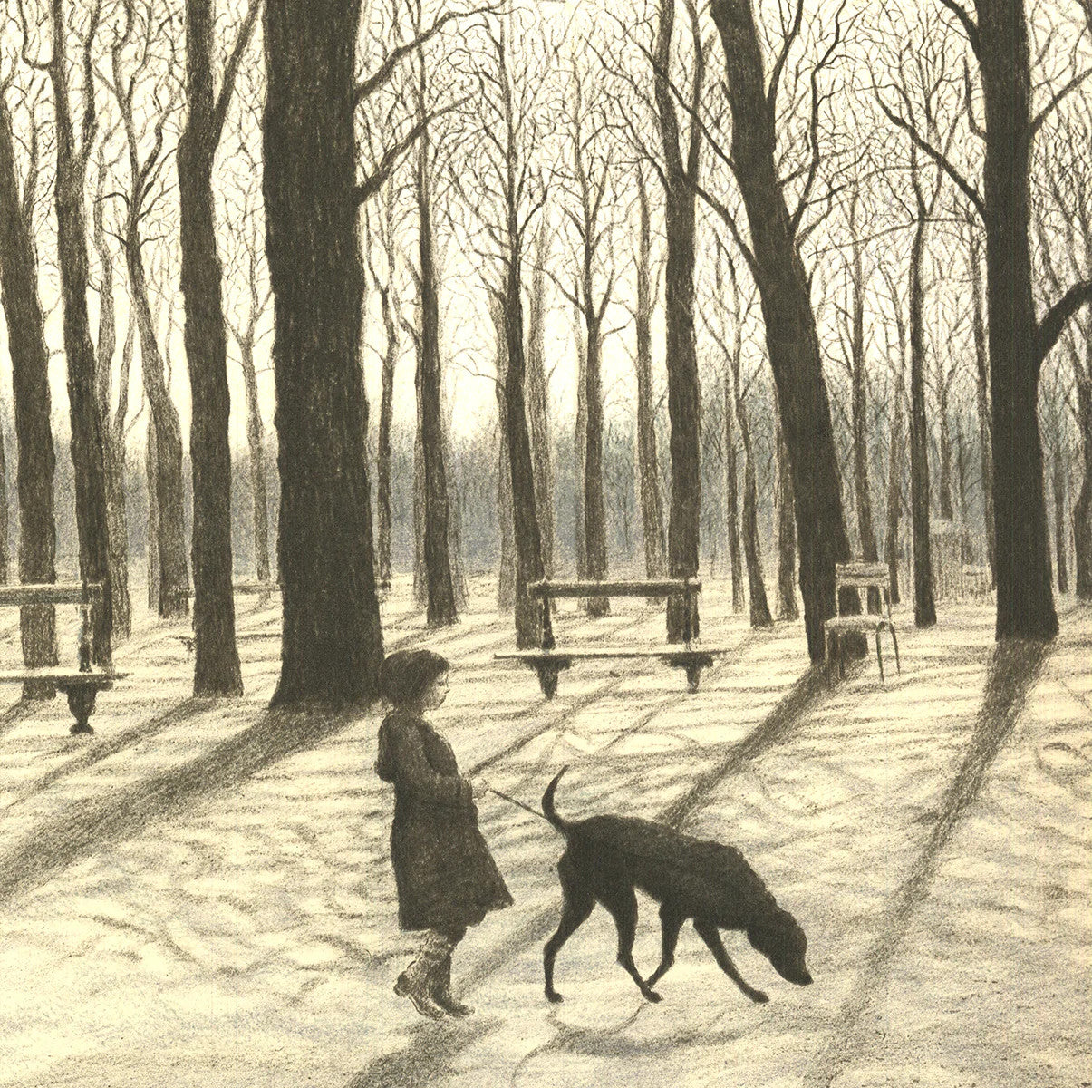Harold Altman Luxembourg Garden " Lithograph Contemporary