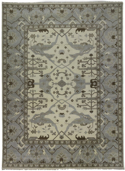 Handmade Wool Oushak Oriental Rug Extra Large