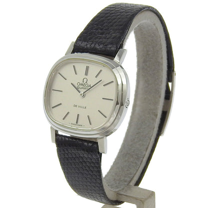 Omega De Ville Ss/Leather 23Mm X 27Mm Vintage