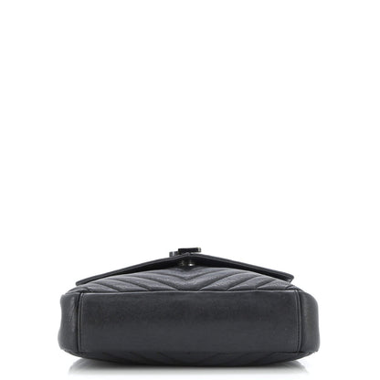 Saint Laurent Classic Monogram College Bag Matelasse Chevron Leather Medium