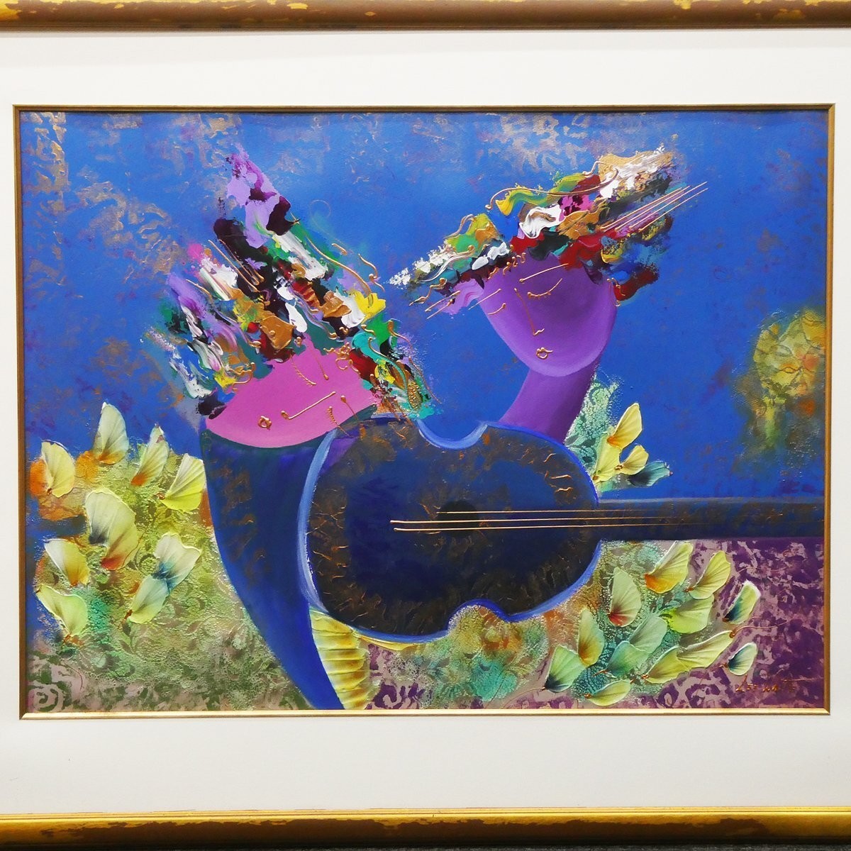 Lee White "Figurative" Large Mixed Media Ltd Ed 2000 Signed Contemporary Art