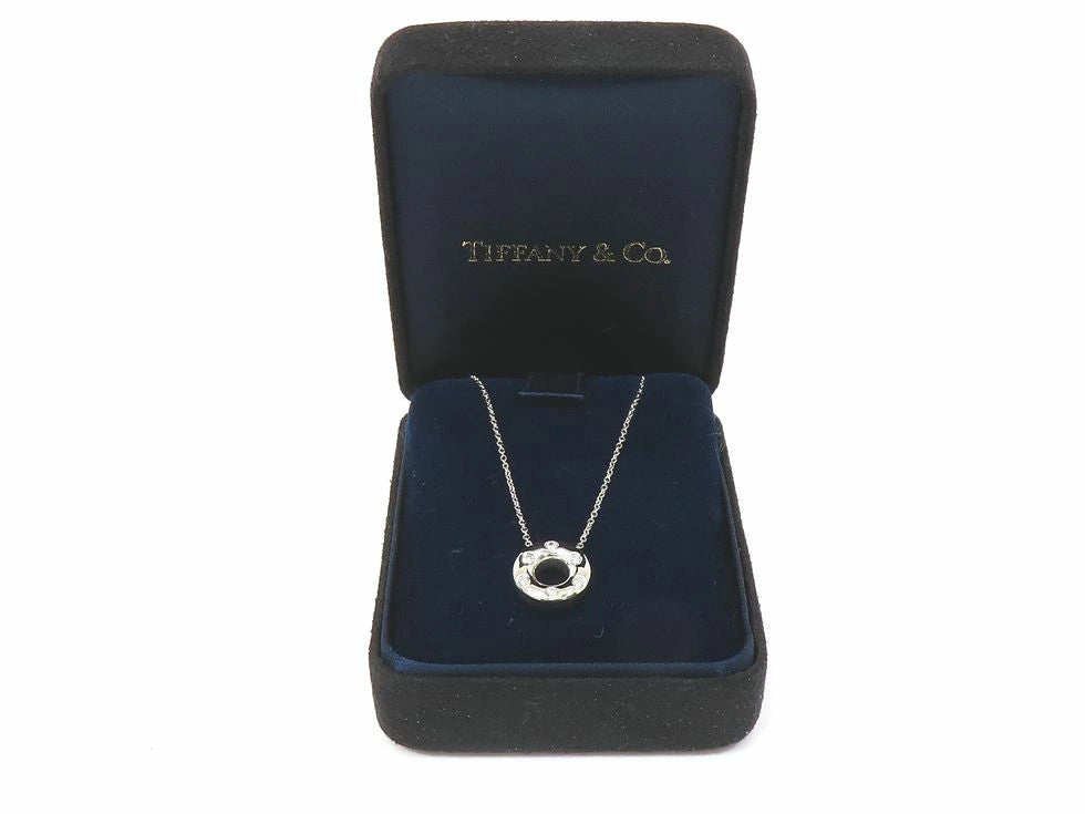 Tiffany & Co. Pt950 Diamond Dots Circle Necklace