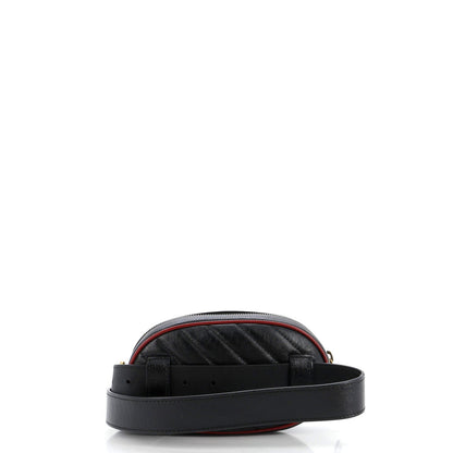 Gucci Gg Marmont Belt Bag Diagonal Quilted Leather