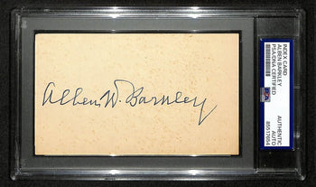 Alben Barkley Signed/Autographed 3X5 Index Card