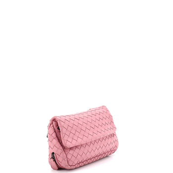 Bottega Veneta Expandable Chain Crossbody Bag Intrecciato Nappa Small