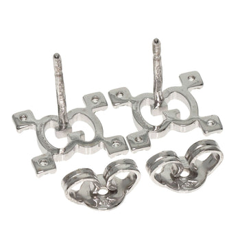 Gucci   Earring Gg Logo Diamond K18 White Gold