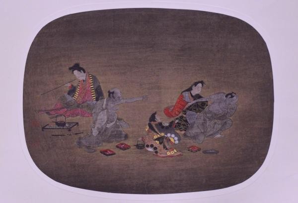 Woodblock Print Plate Figures Play Ukiyoe 1918 Matabei Shinbi Shoin