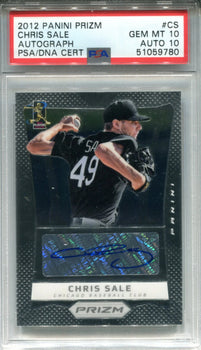 Chris Sale Autographed 2012 Panini Prizm Card