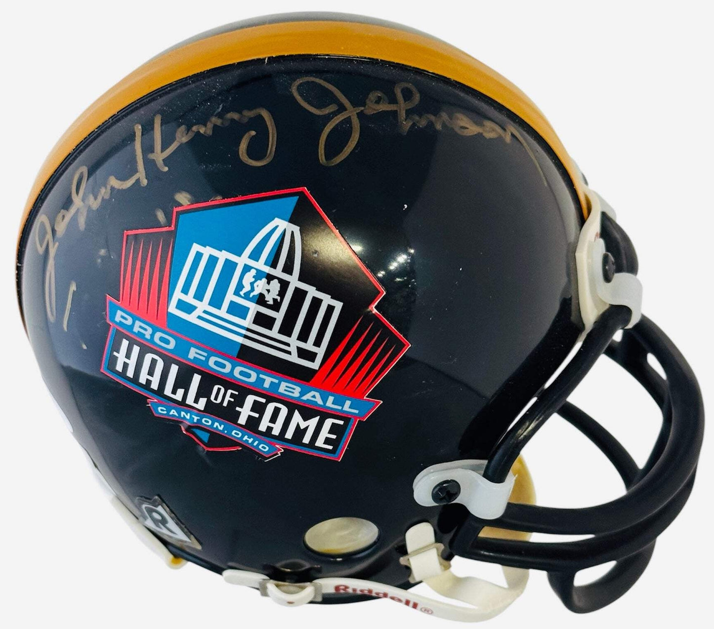 John Henry Johnson Autographed Steelers Mini Helmet (Jsa)