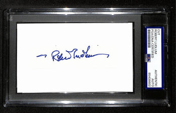 Robert Ludlum Signed/Autographed Cut On 3X5 Index